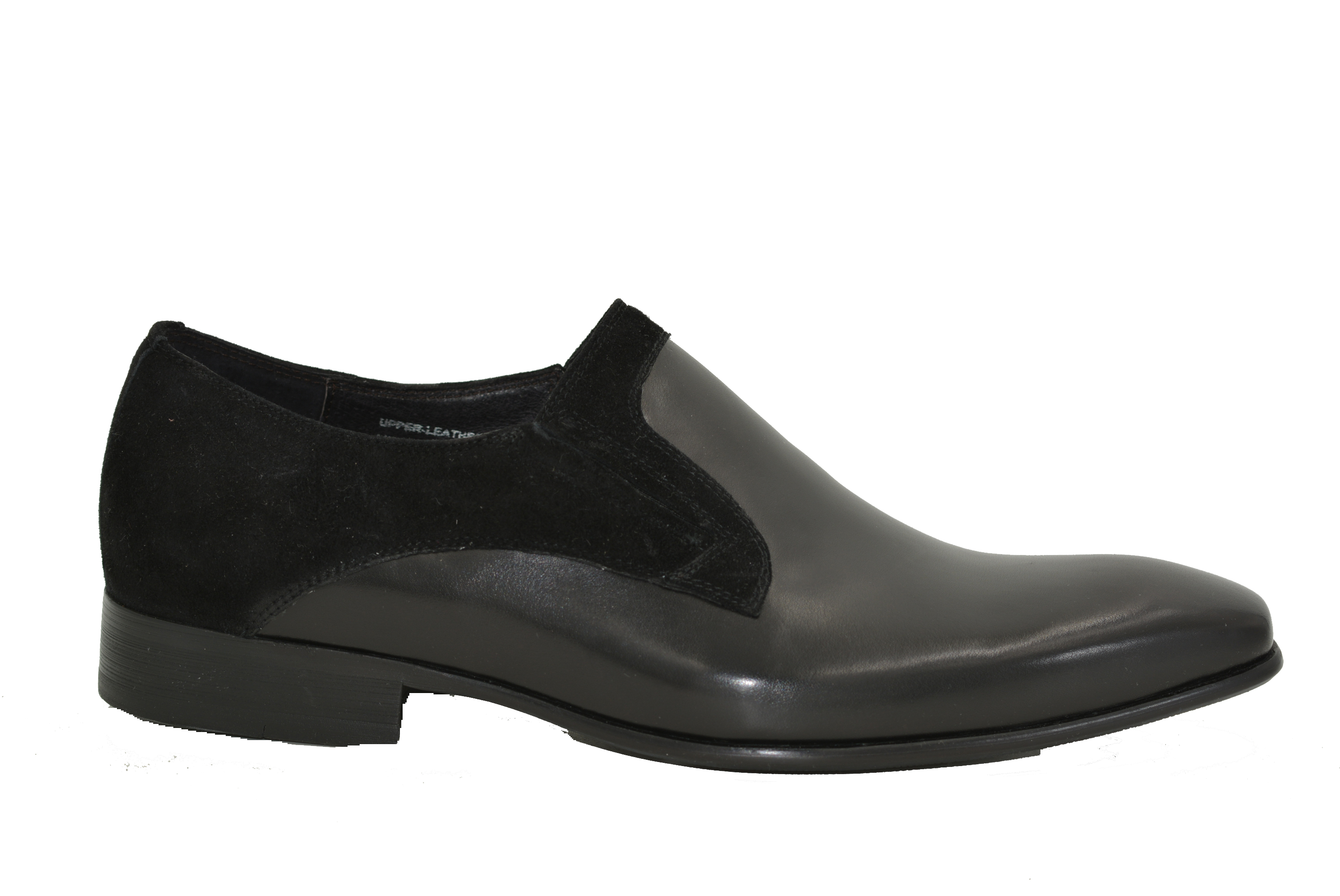 LT007-03-BLK WAXY LEA & SUEDE